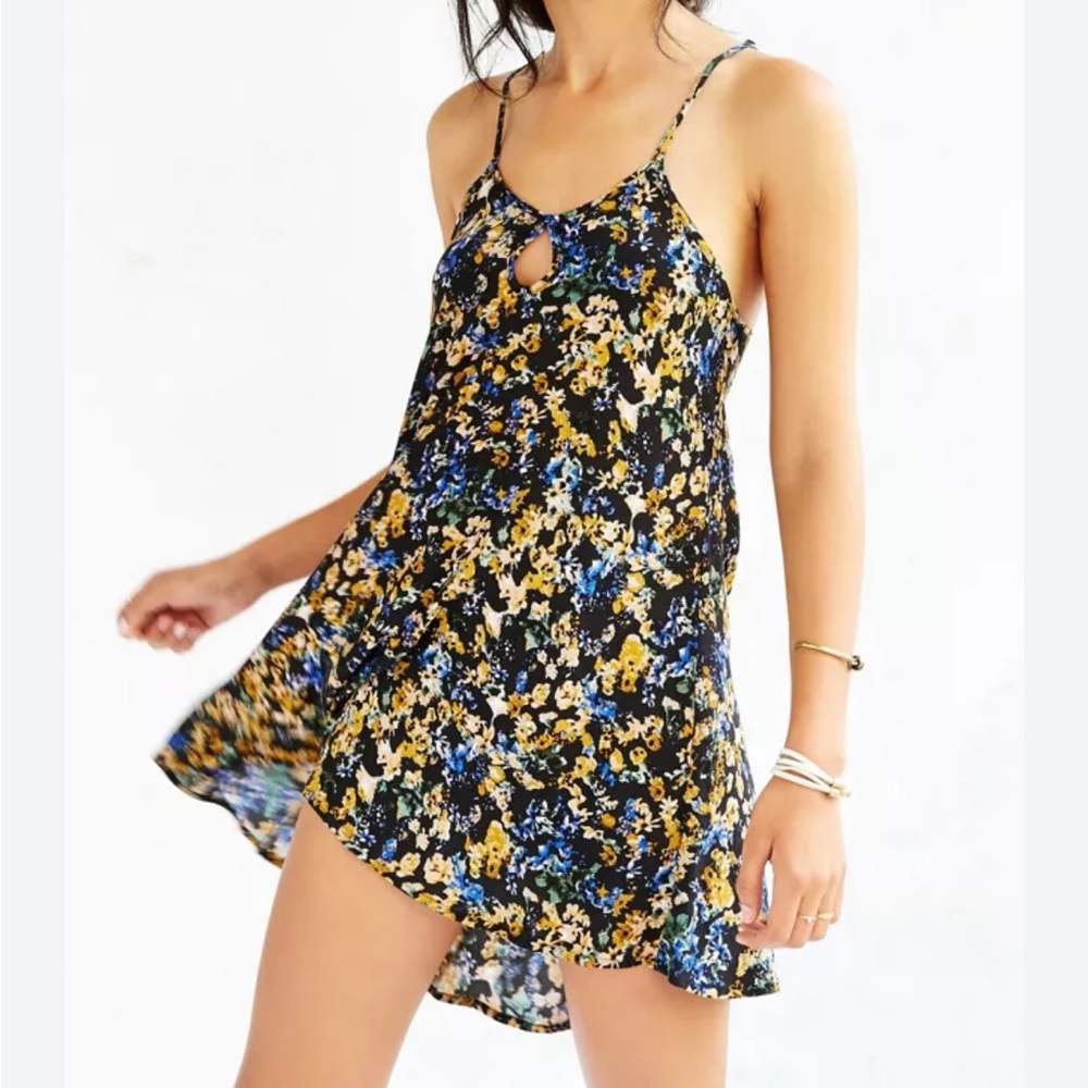 For Love And Lemons Sz XS Watercolor Floral Mini Dress